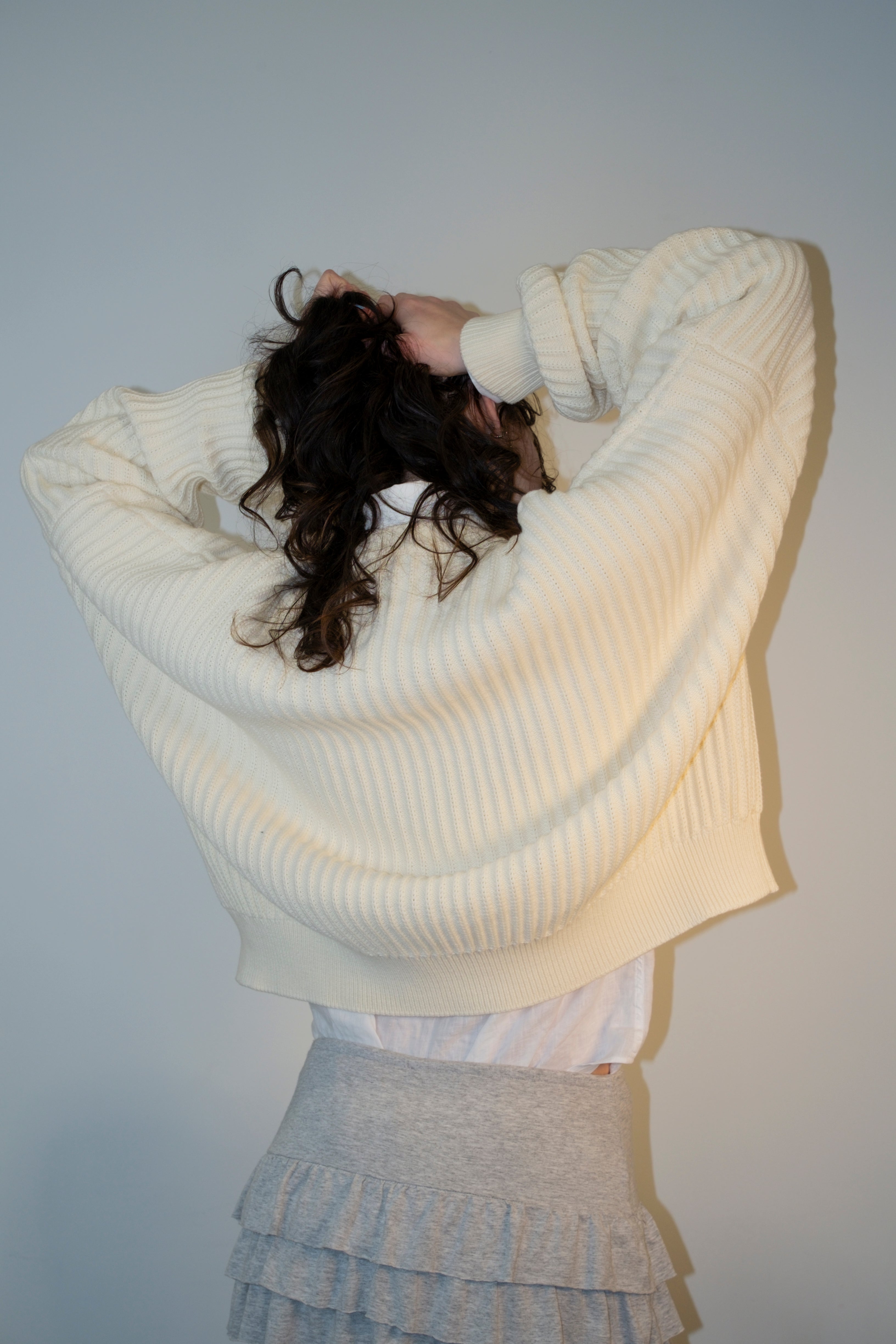 Editions Off White Rib Knit Sweater