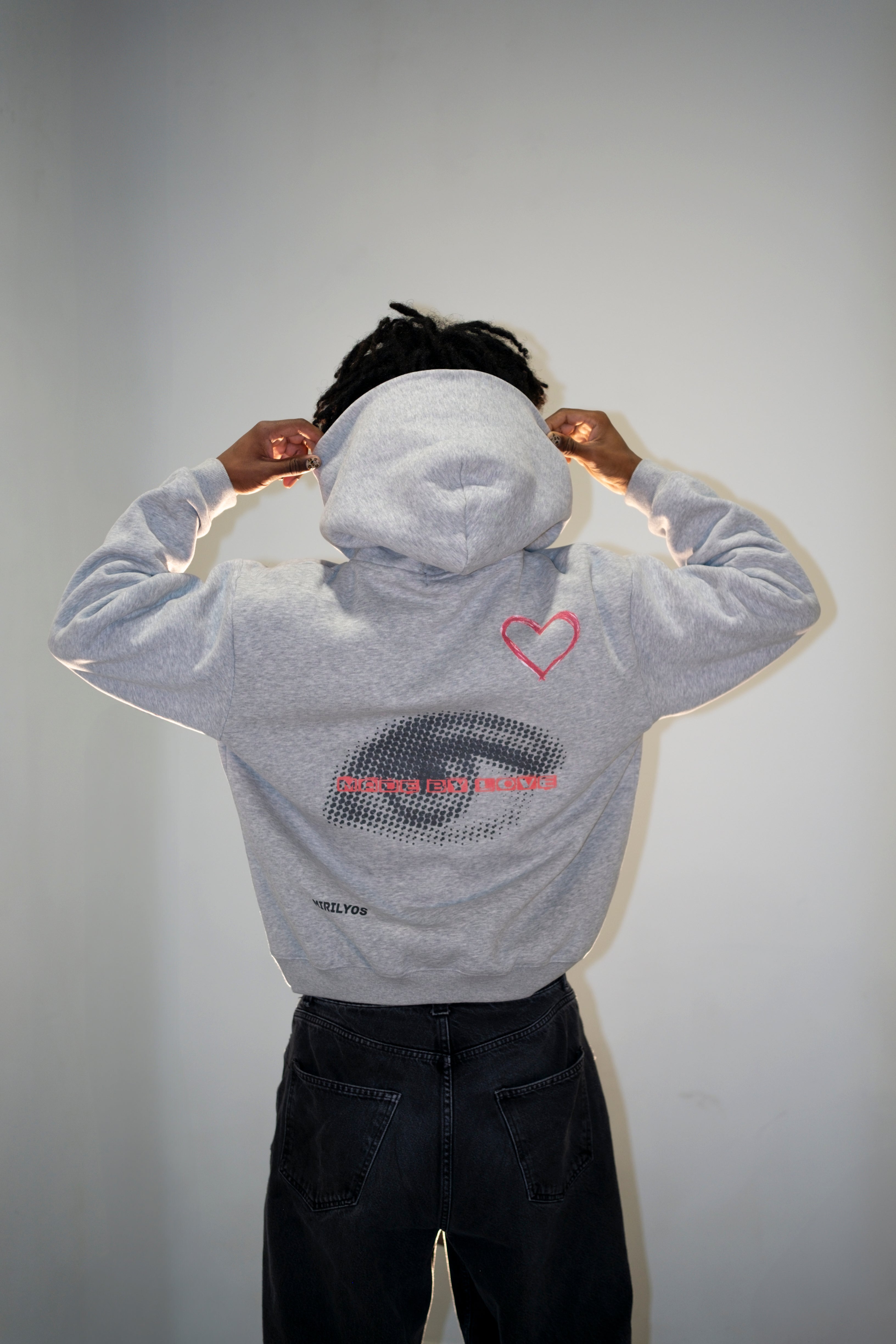 Eyes Flower Grey Hoodie