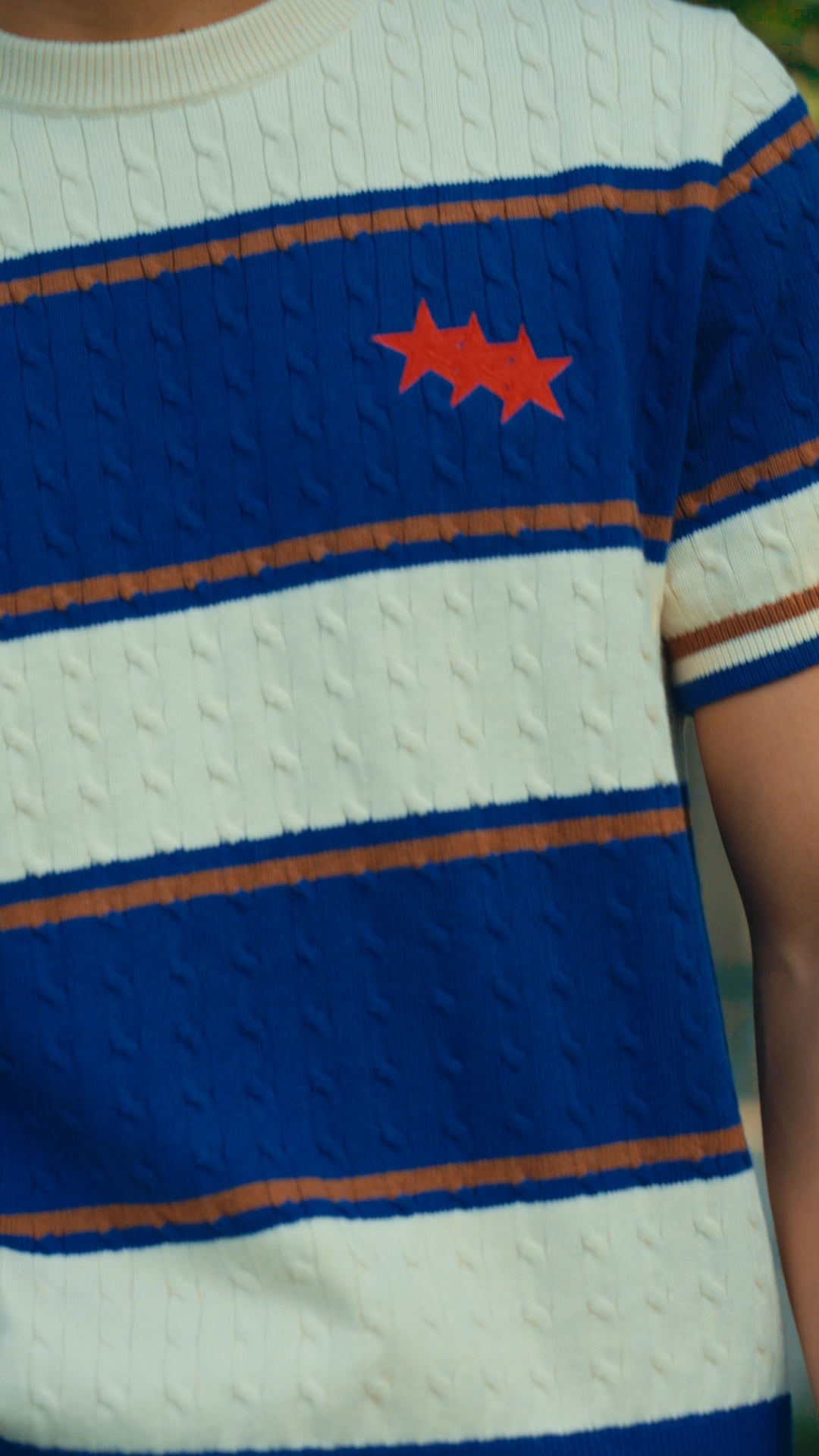 Cable Knit T-Shirt